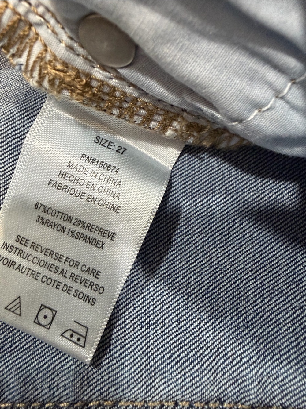 Hint of Blu  Medium Blue Skinny‎ Jeans for Women - Picture 6 of 6